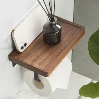 Держатель для туалетной бумаги с полочкой SM-HB2012 (орех)