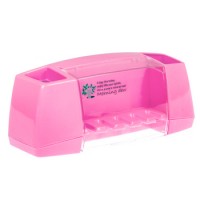 Держатель для зубных щеток и пасты ST SM-MJ001/PK розовый