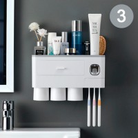 Органайзер для ванной на троих с дозатором зубной пасты ST SM-OS0103