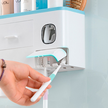 Органайзер для ванной на троих с дозатором зубной пасты ST SM-OS0103, картинка 3