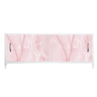 Экран для ванной ВладЭк 'STEEL №18' 150 см розовый мрамор