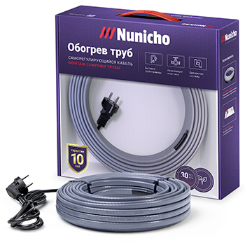 Греющий кабель NUNICHO SRL 16-2 на трубу 12 метров