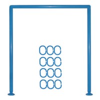 Карниз для ванны угловой голубой (800х800)