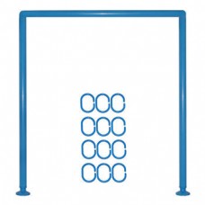 Карниз для ванны угловой голубой (800х800)