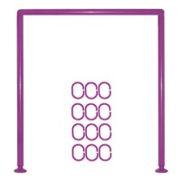 Карниз для ванны угловой розовый (800х800)