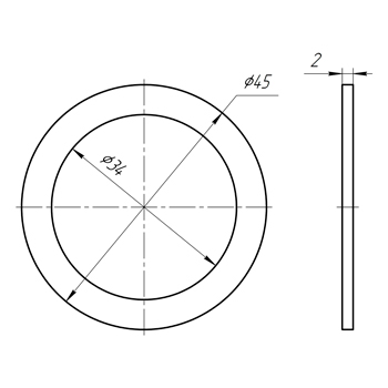 Прокладка для сифона плоская АНИ М022 1-1/2 дюйма, картинка 2