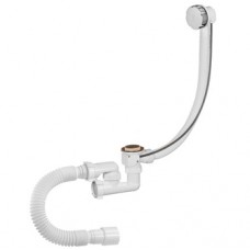 Сифон для ванны полуавтомат ORIO А-28089 1-1/2 дюйма х 40 регулируемый с гибкой трубой 40х40/50
