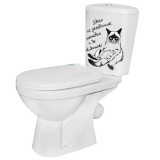Унитаз компакт ПКФ ФАРФОР 'КОТ НА ЗАСЕДАНИИ' ручная роспись
