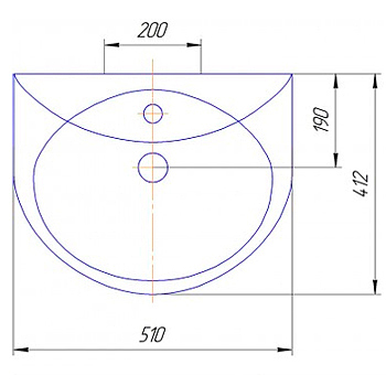 Раковина ROSA 'КОМФОРТ 51' белая, картинка 2