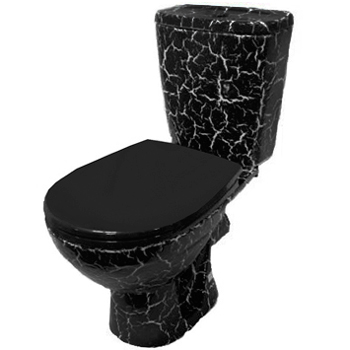 Унитаз компакт ROSA 'СОЛО' чёрный кракелюр