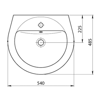 Раковина SANTERI 'СОНАТА 54' белая, картинка 2