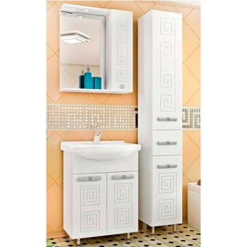 Зеркало-шкаф для ванной 'ГРЕЦИЯ 55' правое с подсветкой, картинка 2