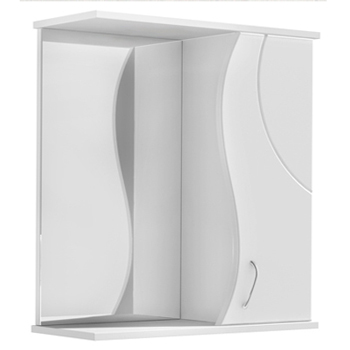 Зеркало-шкаф для ванной 'ALLESSANDRO 60' правое с подсветкой (белое)