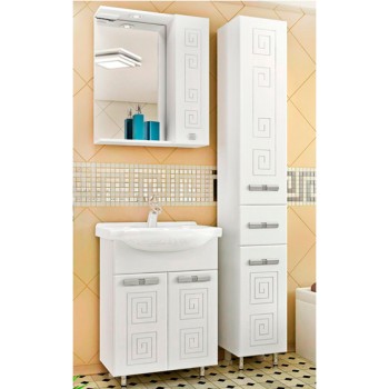 Зеркало-шкаф для ванной 'ГРЕЦИЯ 60' правое с подсветкой, картинка 2