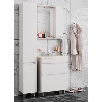 Зеркало-шкаф для ванной 'ЖЕНЕВА 50' правое с подсветкой, картинка 2