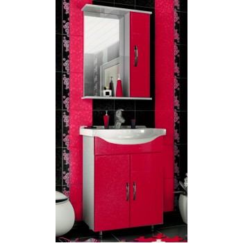 Зеркало-шкаф для ванной 'БАЛИ 55' универсальное красное